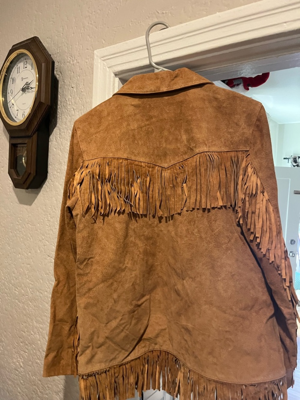 Vintage Genuine Leather Fringe Jacket in Tan - Picture 3 of 11